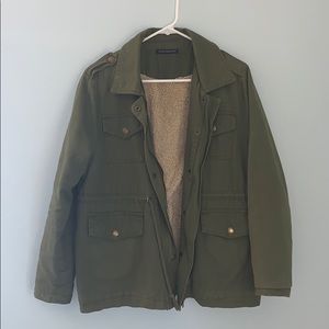 Fur lined cargo jacket